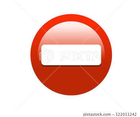 Gradient red circle road stop warning sign icon 122011242