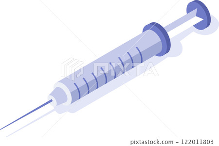 Isometric syringe for injecting vaccine, ideal for illustrating concepts of vaccination, healthcare, disease prevention and global immunization campaigns Isometric syringe for injecting vaccine, ideal for illustrating concepts of vaccination, healthcare, disease prevention and global immunization campaigns 122011803