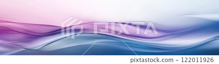 Abstract waves of pastel colors flowing gracefully. Liquid curves. Blue and purple flow with wavy gradient background. 122011926