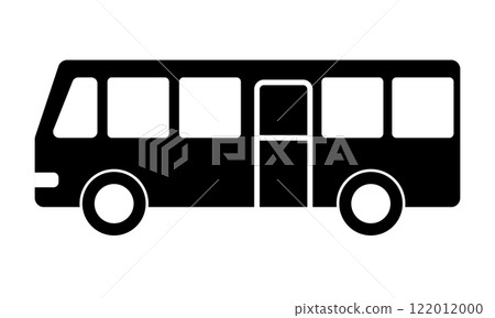Silhouette illustration of a bus facing sideways 122012000