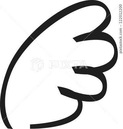 Simple yet elegant wing design evokes a sense of freedom and movement, suitable for logos, branding, and various design projects seeking a touch of grace 122012200