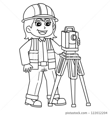 Construction Worker Building Surveyor Isolated Construction Worker Building Surveyor Isolated 122012204