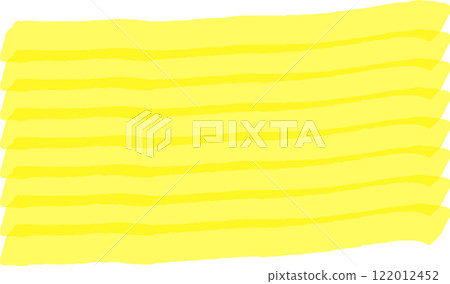 Soft yellow pastel brush strokes creating a horizontal striped pattern, ideal for backgrounds, textures, and design elements with a warm and inviting feel 122012452
