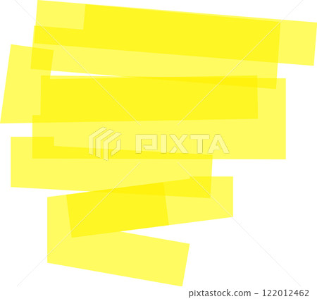 Overlapping yellow highlighter strokes create an engaging abstract composition against a clean white background, offering versatile options for various design projects Overlapping yellow highlighter strokes create an engaging abstract composition against a clean white background, offering versatile options for various design projects 122012462