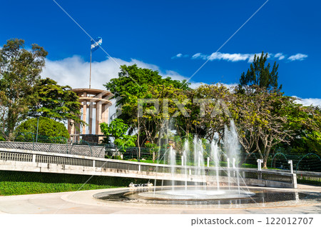 Fountain and Peace Monument at Cerro Juana Lainez Park in Tegucigalpa, Honduras, Central America 122012707