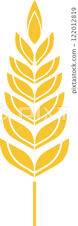 Stylized illustration of a wheat stalk, symbolizing growth, abundance, and the agricultural industry, perfect for representing concepts related to farming, food production, and the harvest season Stylized illustration of a wheat stalk, symbolizing growth, abundance, and the agricultural industry, perfect for representing concepts related to farming, food production, and the harvest season 122012819
