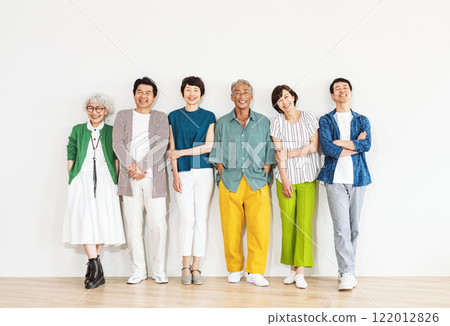 Portraits of youthful middle-aged and senior men and women Portraits of youthful middle-aged and senior men and women 122012826