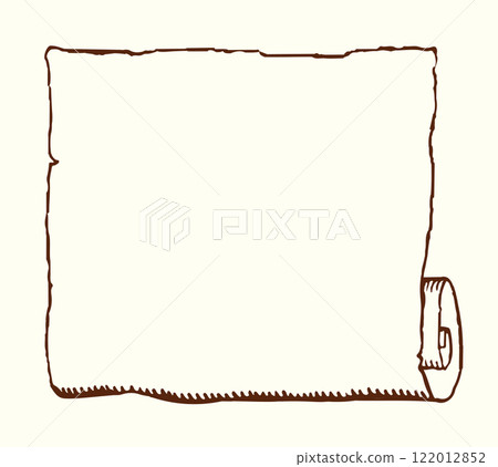 Old paper scroll. Vector drawing icon 122012852