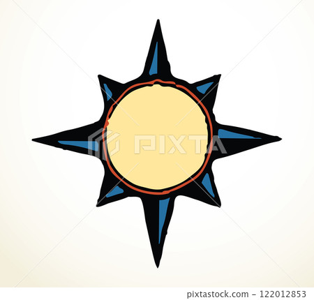 Wind rose. Vector drawing icon 122012853