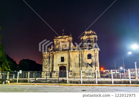 San Juan Bautista, St. John the Baptist Church in Leon, Nicaragua at night San Juan Bautista, St. John the Baptist Church in Leon, Nicaragua at night 122012975