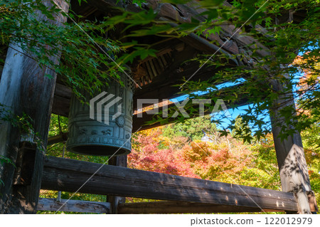 Bell tower and autumn leaves Bell tower and autumn leaves 122012979