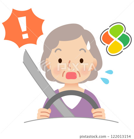 Panicking elderly driver Elderly driving 122013154