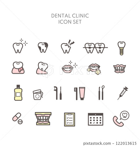 牙醫診所圖標集 122013615