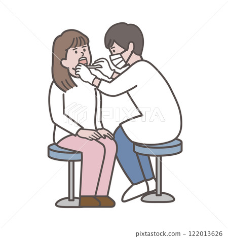 接受牙科檢查的婦女 1 122013626