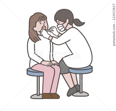 接受牙科檢查的婦女2 122013627