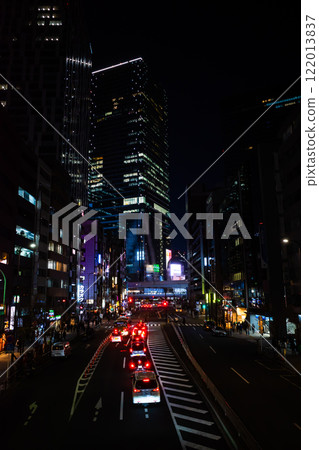 Tokyo night view Meiji Dori towards the east exit of Shibuya Station 2024.12 b-2 High saturation contrast Tokyo night view Meiji Dori towards the east exit of Shibuya Station 2024.12 b-2 High saturation contrast 122013837