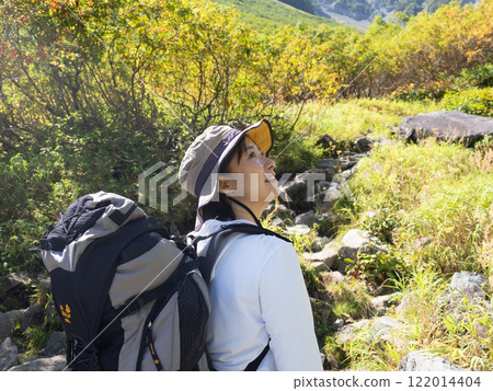 Women who relax in nature 122014404