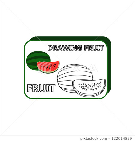 coloring and drawing book element watermelon coloring and drawing book element watermelon 122014859