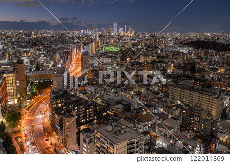 [東京]從文京區看池袋的夜景 122014869