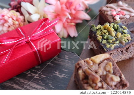 情人節與布朗尼蛋糕 122014879