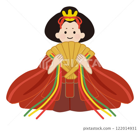 Vector illustration of female dolls for Hinamatsuri 122014931