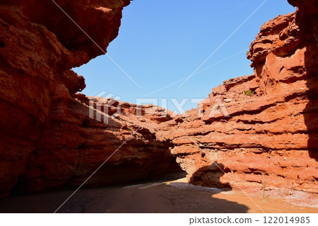 由侵蝕和風蝕形成的峽谷 122014985