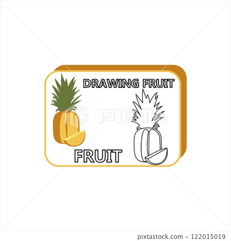 Printpineapple fruit vector illustration 122015019