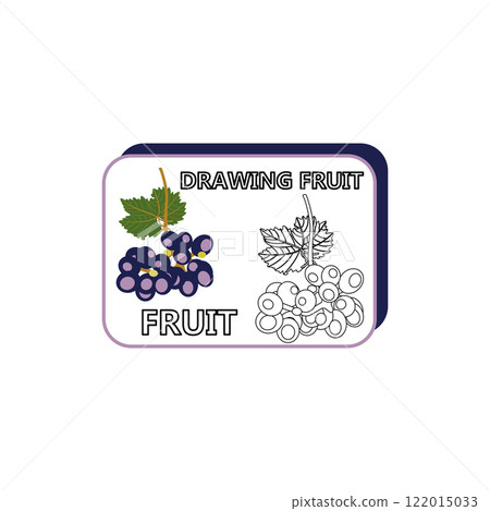 Grape Coloring Book For kids children 122015033