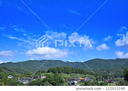 View of the mountain scenery from Fureai Bridge, Usune River, Kawaba Village, Tone District View of the mountain scenery from Fureai Bridge, Usune River, Kawaba Village, Tone District 122015190