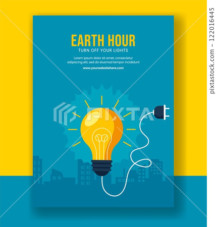 Earth Hour Poster Design with Cartoon Templates for Environmental Awareness Earth Hour Poster Design with Cartoon Templates for Environmental Awareness 122016445