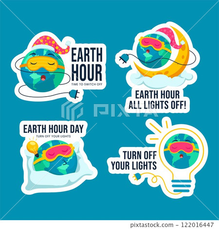 Creative Hand-Drawn Templates for Earth Hour Social Media Label Design Creative Hand-Drawn Templates for Earth Hour Social Media Label Design 122016447