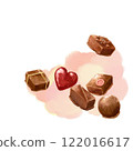 Chocolate illustration on a pink background 122016617