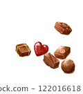 Various types of warm chocolate illustrations 122016618