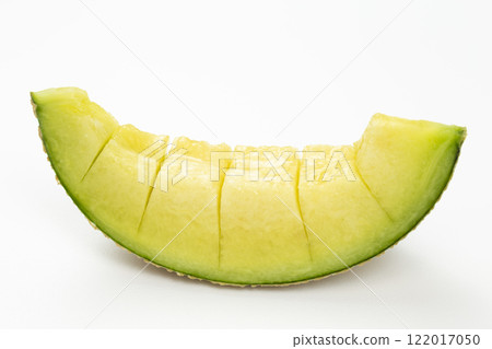 在白色背景切哈密瓜 122017050