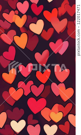 Colorful Heart Background for Romantic Themes 122017471