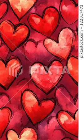 Colorful Heart Pattern Background for Celebrations 122017472