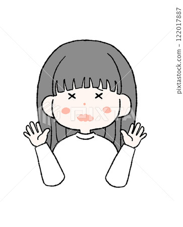 Illustration of a damaged woman Illustration of a damaged woman 122017887