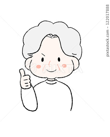 Illustration of a senior woman doing a good pose Illustration of a senior woman doing a good pose 122017888