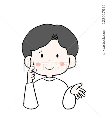 Illustration of a man making an excuse Illustration of a man making an excuse 122017953