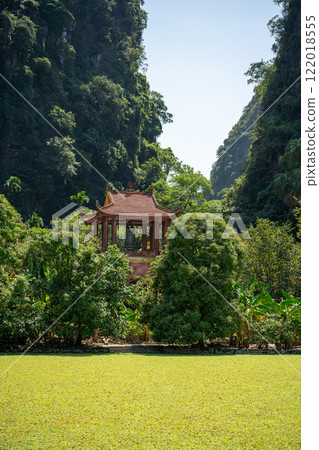 水生植物覆蓋的寺廟,Bich Dong 寺,Tam Coc,越南 水生植物覆蓋的寺廟,Bich Dong 寺,Tam Coc,越南 122018555