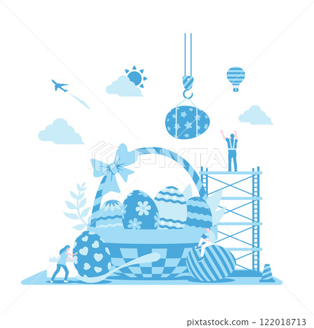 Happy Easter! / Easter motif vector illustration 122018713