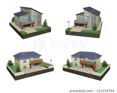 房屋住宅我的家建築單棟房屋插圖集 A 122018764