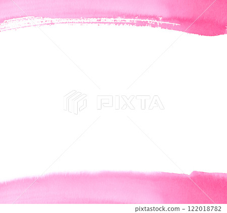 Background frame with pink watercolor brush texture 122018782