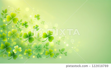 春天三葉草背景 | 綠色散景設計，感覺自然舒緩 122018789