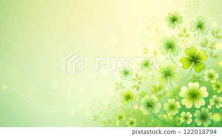 春天三葉草背景 | 綠色散景設計，感覺自然舒緩 122018794