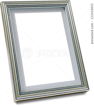 Antique style silver frame - simple decorative material on a white background Antique style silver frame - simple decorative material on a white background 122018833