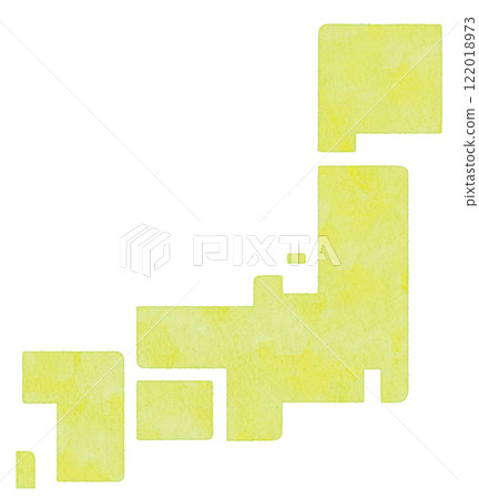 日本地圖 簡單的方形日本地圖 122018973