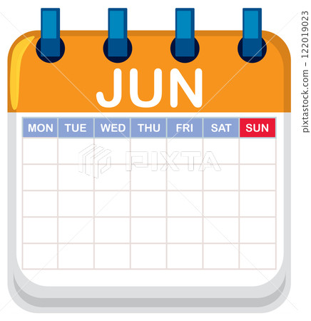 June Calendar Page Illustration 122019023