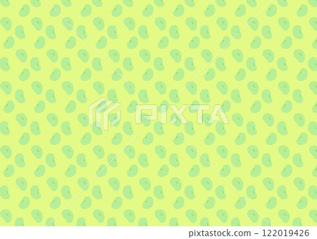 Cute edamame pattern on a yellow background Cute edamame pattern on a yellow background 122019426