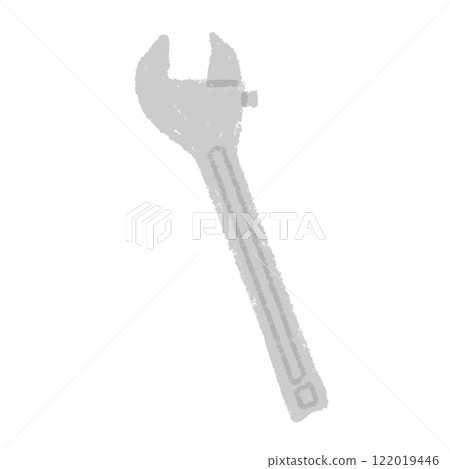 Rustic hand drawn wrench 122019446